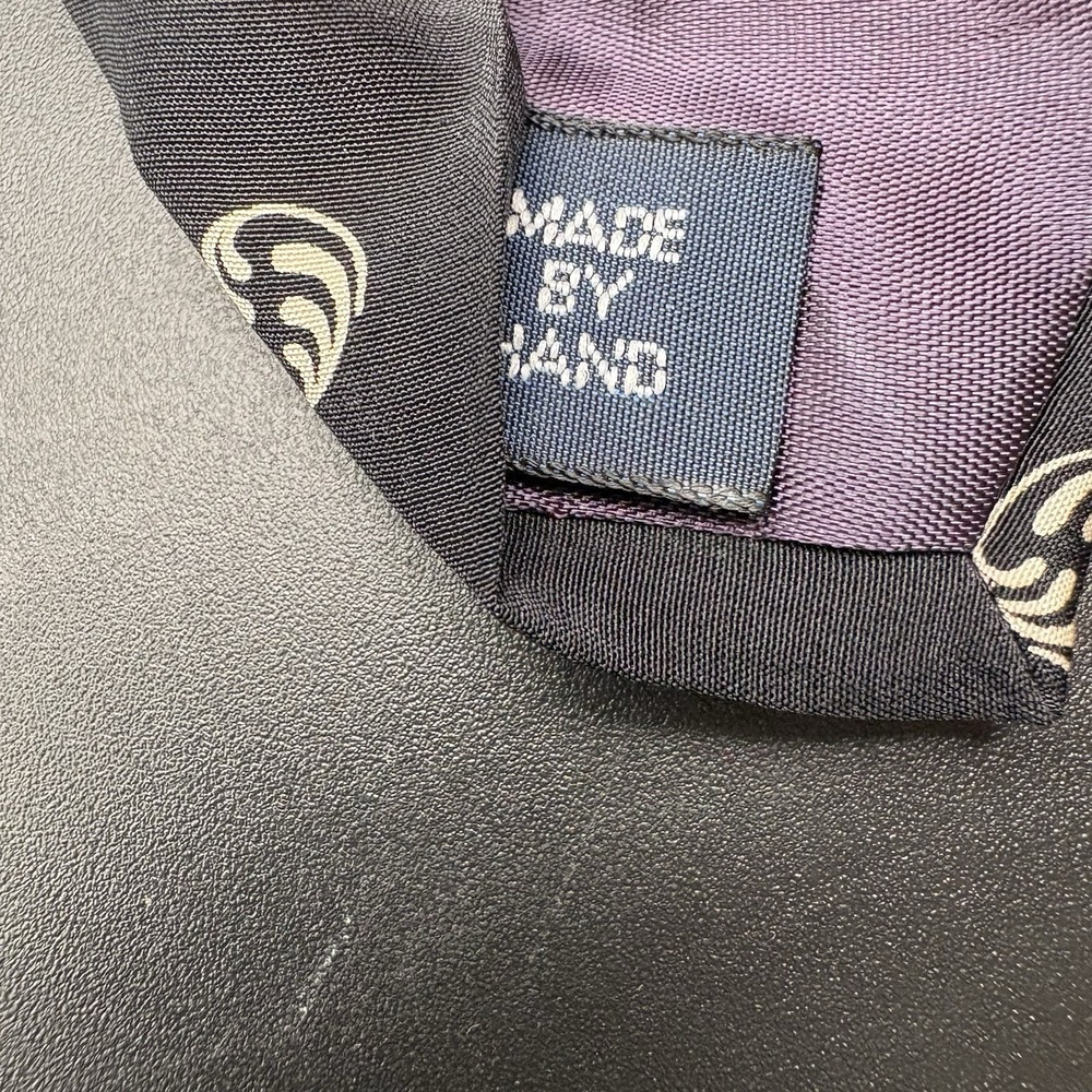 Polo Ralph Lauren Vintage Black Monogram Tie 56 Inch Made in USA 100% Silk 4 In - Picture 14 of 16